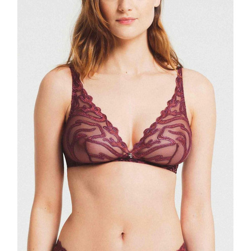 Soutien-gorge Sans Armatures avec motif graphique - Rouge Louisa Bracq Louisa Bracq  - Promo lingerie