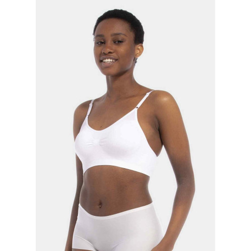 Soutien-gorge Confort bretelles fines sans armature Blanc Magic Body Fashion  - Lingerie sport femme
