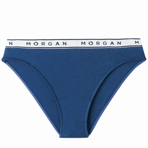 Lot de 2 culottes - Bleue Morgan Lingerie ISA en coton - Morgan Lingerie - Lingerie Bonnets Profonds