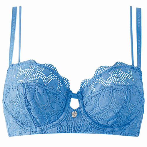 Soutien-gorge à armatures bleu Sarah Dentelle - Morgan Lingerie - Morgan lingerie