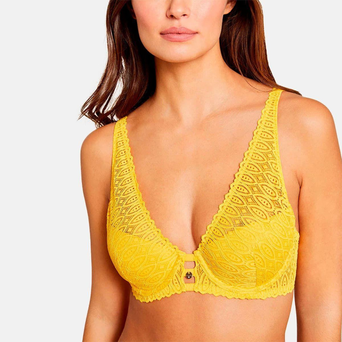 soutien-gorge foulard armatures - jaune morgan lingerie jeanne