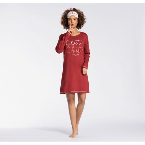 Liquette Manches longues - Rouge Naf Naf Homewear - Lingerie pyjamas et ensembles