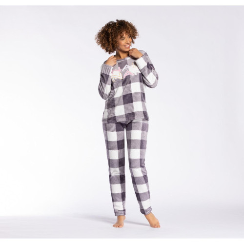 Pyjama Long Femme - Blanc Naf Naf Homewear - Lingerie pyjamas et ensembles