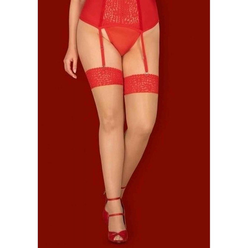 Bas - Rouge Obsessive  - Lingerie sexy grande taille