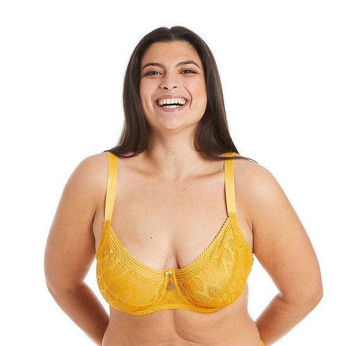 Soutien-gorge à armatures grand maintien jaune Ruche Pomm Poire  - Nouveautés lingerie et maillot grande taille