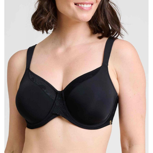 Soutien-gorge minimiseur armatures Sans Complexe PERFECT SHAPE Noir - Cadeau noel lingerie grande taille