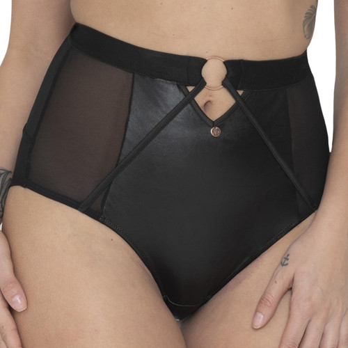 Culotte taille haute Scantilly HARNESSED Black - Lingerie scantilly grande taille