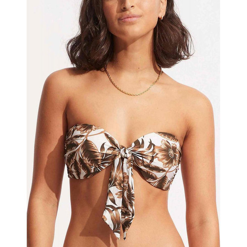 Haut de maillot de bain bandeau - Vert Island In The Sun Seafolly  - Promo lingerie