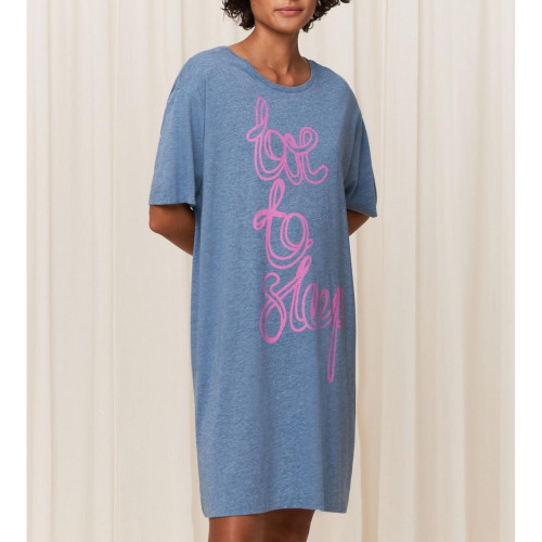 Chemise De Nuit Triumph Nightdresses  Bleue  en coton Triumph  - Lingerie pyjamas et ensembles