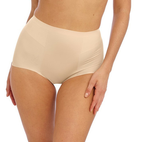 Culotte gainante taille haute - Beige en nylon - Wacoal lingerie - Lingerie Bonnets Profonds